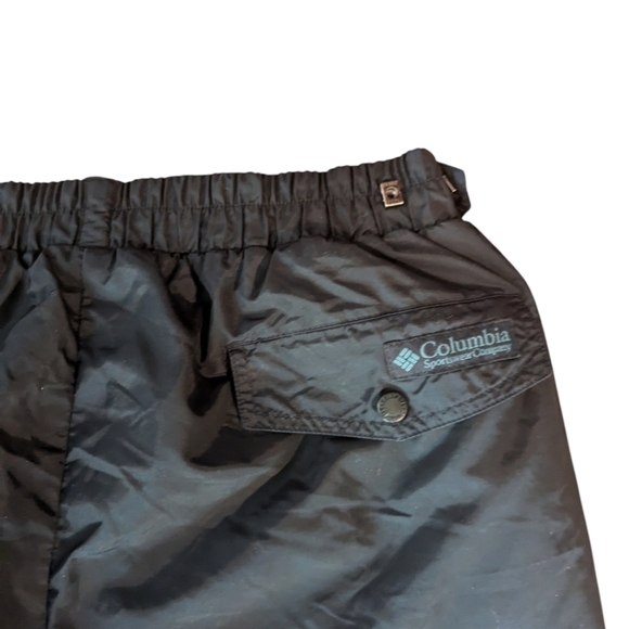 Columbia warm insulated black nylon ski /snow outdoor Gorpcore pants Sz XL - Picture 3 of 8